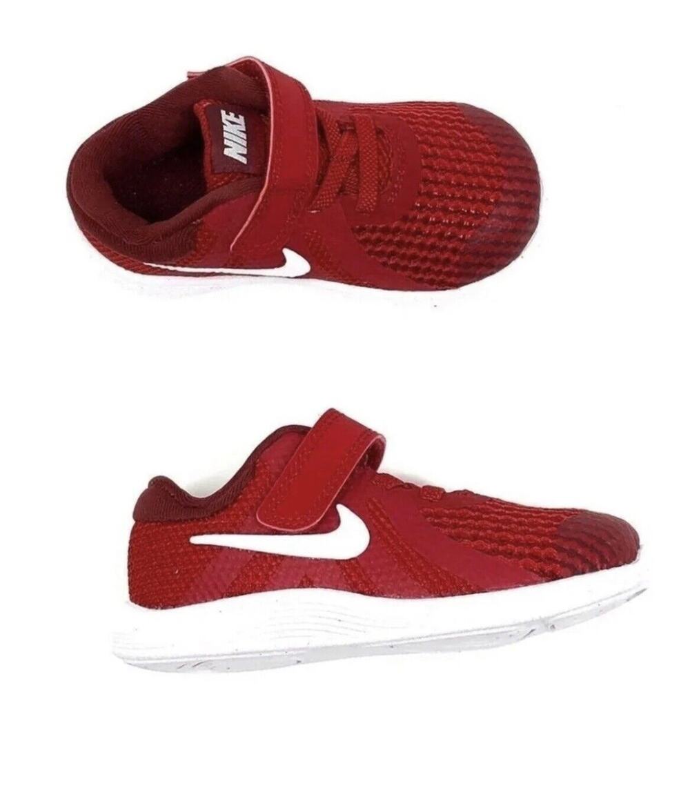Nike Revolution 4 (TDV) Red White Toddler Shoes Size 6C Boys Girls New With Box